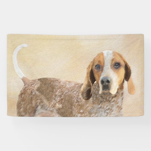 Amerikaanse Engelse coonhoundschildering - Dog Art Spandoek (Horizontaal)