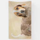 Amerikaanse Engelse coonhoundschildering - Dog Art Spandoek (Verticaal)