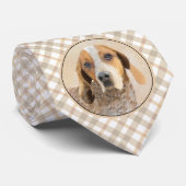 Amerikaanse Engelse coonhoundschildering - Dog Art Stropdas (Opgerold)