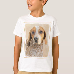 Amerikaanse Engelse coonhoundschildering - Dog Art T-shirt