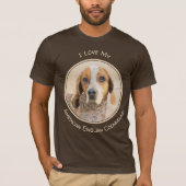 Amerikaanse Engelse coonhoundschildering - Dog Art T-shirt (Voorkant)