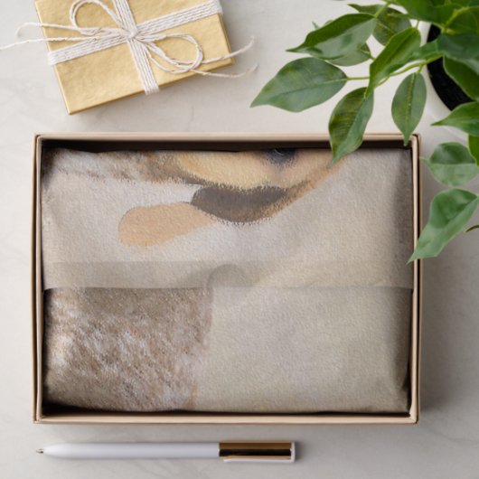 Amerikaanse Engelse coonhoundschildering - Dog Art Tissuepapier (Geschenk)