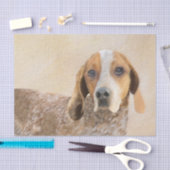 Amerikaanse Engelse coonhoundschildering - Dog Art Tissuepapier (Craft)