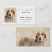 Amerikaanse Engelse coonhoundschildering - Dog Art Visitekaartje (Voorkant / Achterkant)