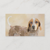 Amerikaanse Engelse coonhoundschildering - Dog Art Visitekaartje (Achterkant)