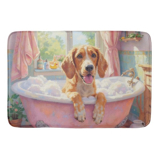 Amerikaanse Engelse Foxhound badtijd badkamer Badmat (Voorkant)