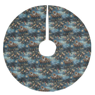 Amerikaanse Engelse Foxhound Christmas Feestelijke Kerstboom Rok