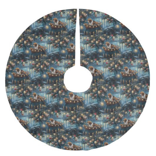 Amerikaanse Engelse Foxhound Christmas Feestelijke Kerstboom Rok (Voorkant)