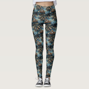 Amerikaanse Engelse Foxhound Christmas Feestelijke Leggings