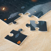 Amerikaanse Engelse Foxhound Christmas Feestelijke Legpuzzel (Zijkant)