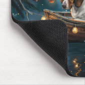 Amerikaanse Engelse Foxhound Christmas Feestelijke Muismat (Hoek)