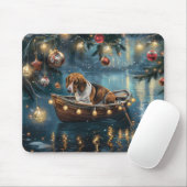 Amerikaanse Engelse Foxhound Christmas Feestelijke Muismat (Met muis)