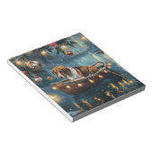 Amerikaanse Engelse Foxhound Christmas Feestelijke Notitieblok (Schuin)