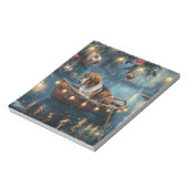 Amerikaanse Engelse Foxhound Christmas Feestelijke Notitieblok (Linkerzijde)