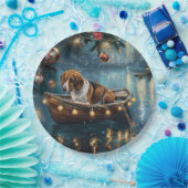 Amerikaanse Engelse Foxhound Christmas Feestelijke Papieren Bordje (Feest)