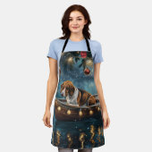 Amerikaanse Engelse Foxhound Christmas Feestelijke Schort (Gedragen)