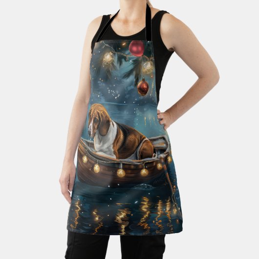 Amerikaanse Engelse Foxhound Christmas Feestelijke Schort (Insitu)