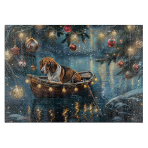 Amerikaanse Engelse Foxhound Christmas Feestelijke Snijplank