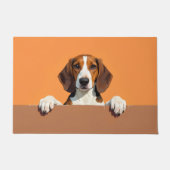 Amerikaanse Engelse Foxhound deurmat Kunst (Voorkant)