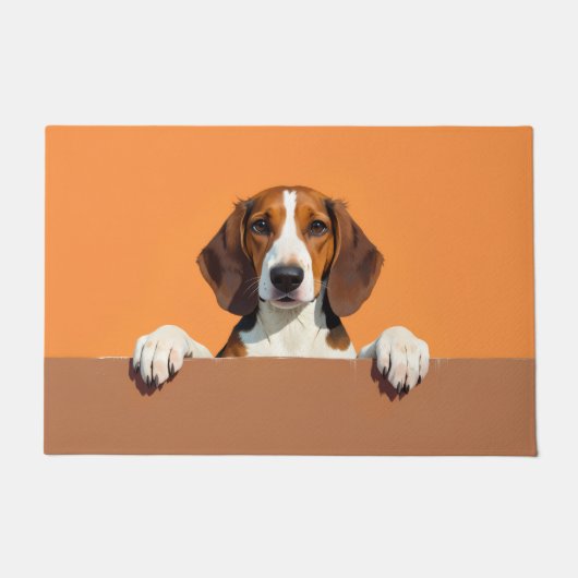 Amerikaanse Engelse Foxhound deurmat Kunst (Voorkant)