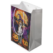 Amerikaanse Engelse Foxhound Halloween Pumpkin Medium Cadeauzakje (Achterkant Gekanteld)