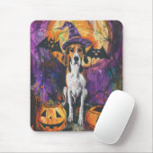 Amerikaanse Engelse Foxhound Halloween Pumpkin Muismat (Met muis)