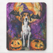 Amerikaanse Engelse Foxhound Halloween Pumpkin Muismat (Voorkant)