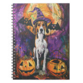 Amerikaanse Engelse Foxhound Halloween Pumpkin Notitieboek (Voorkant)