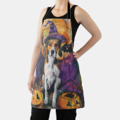 Amerikaanse Engelse Foxhound Halloween Pumpkin Schort (Insitu)