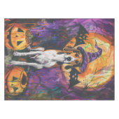 Amerikaanse Engelse Foxhound Halloween Pumpkin Tafelkleed (Voorkant (Horizontaal))