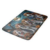 Amerikaanse Engelse Foxhound Halloween Spooky Badmat (Gekanteld)