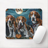Amerikaanse Engelse Foxhound Halloween Spooky Muismat (Met muis)