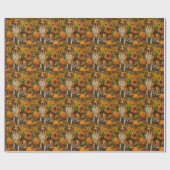 Amerikaanse Engelse Foxhound Herfst Oogst Cadeaupapier (Vlak)
