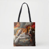 Amerikaanse Engelse Foxhound Hond Kerstmis Festief Tote Bag (Voorkant)