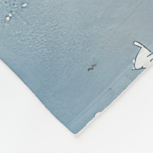 Amerikaanse Engelse Foxhound in Sledge Christmas Fleece Deken (Hoek)