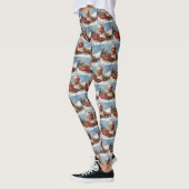 Amerikaanse Engelse Foxhound in Sledge Christmas Leggings (Links)