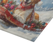 Amerikaanse Engelse Foxhound in Sledge Christmas Snijplank (Hoek)