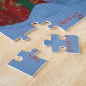 Amerikaanse Engelse Foxhound Kerstfeest Sneeuw Legpuzzel (Zijkant)