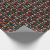 Amerikaanse Engelse Foxhound met kerstcadeaus Cadeaupapier (Hoek)