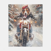 Amerikaanse Engelse vosshond fiets Kerstmis Fleece Deken (Voorkant)