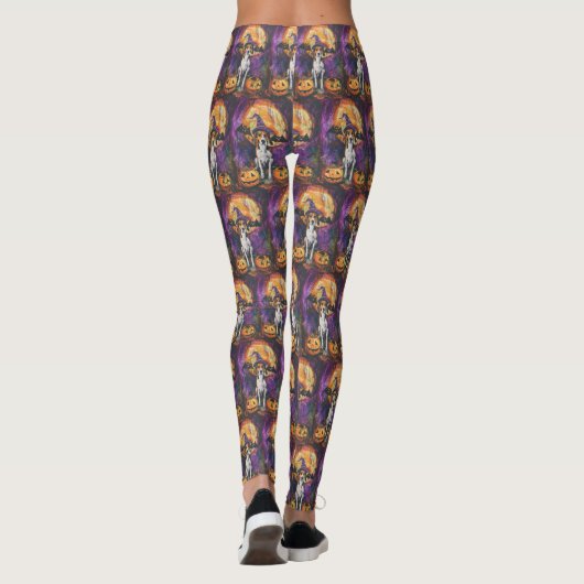 Amerikaanse Engelse vosshond Halloween Pompoen  Leggings (Achterkant)