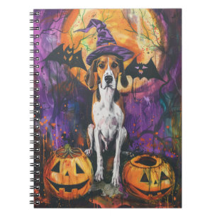 Amerikaanse Engelse vosshond Halloween Pompoen Notitieboek