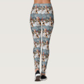 Amerikaanse Engelse Vosshond Hond Winter Kerstvreu Leggings (Achterkant)