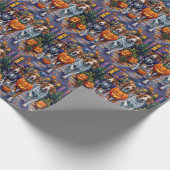 Amerikaanse Engelse Vosshond in Halloween Kostuums Cadeaupapier (Hoek)