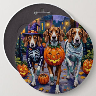 Amerikaanse Engelse Vosshond in Halloween Kostuums Ronde Button 6,0 Cm