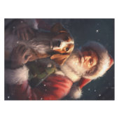 Amerikaanse Engelse vosshond Kerstman Kerstmis Tafelkleed (Voorkant (Horizontaal))