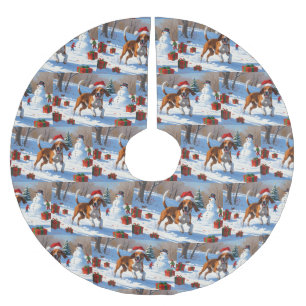 Amerikaanse Engelse vosshond Kerstmis Festive Snee Kerstboom Rok