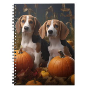 Amerikaanse Engelse vosshond Puppy Herfst Plezier Notitieboek