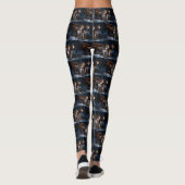 Amerikaanse Engelse Vosshond Sneeuw Slede Kerstmis Leggings (Achterkant)