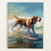 Amerikaanse Engelse vosshond strand surfen schilde Planner (Voorkant)